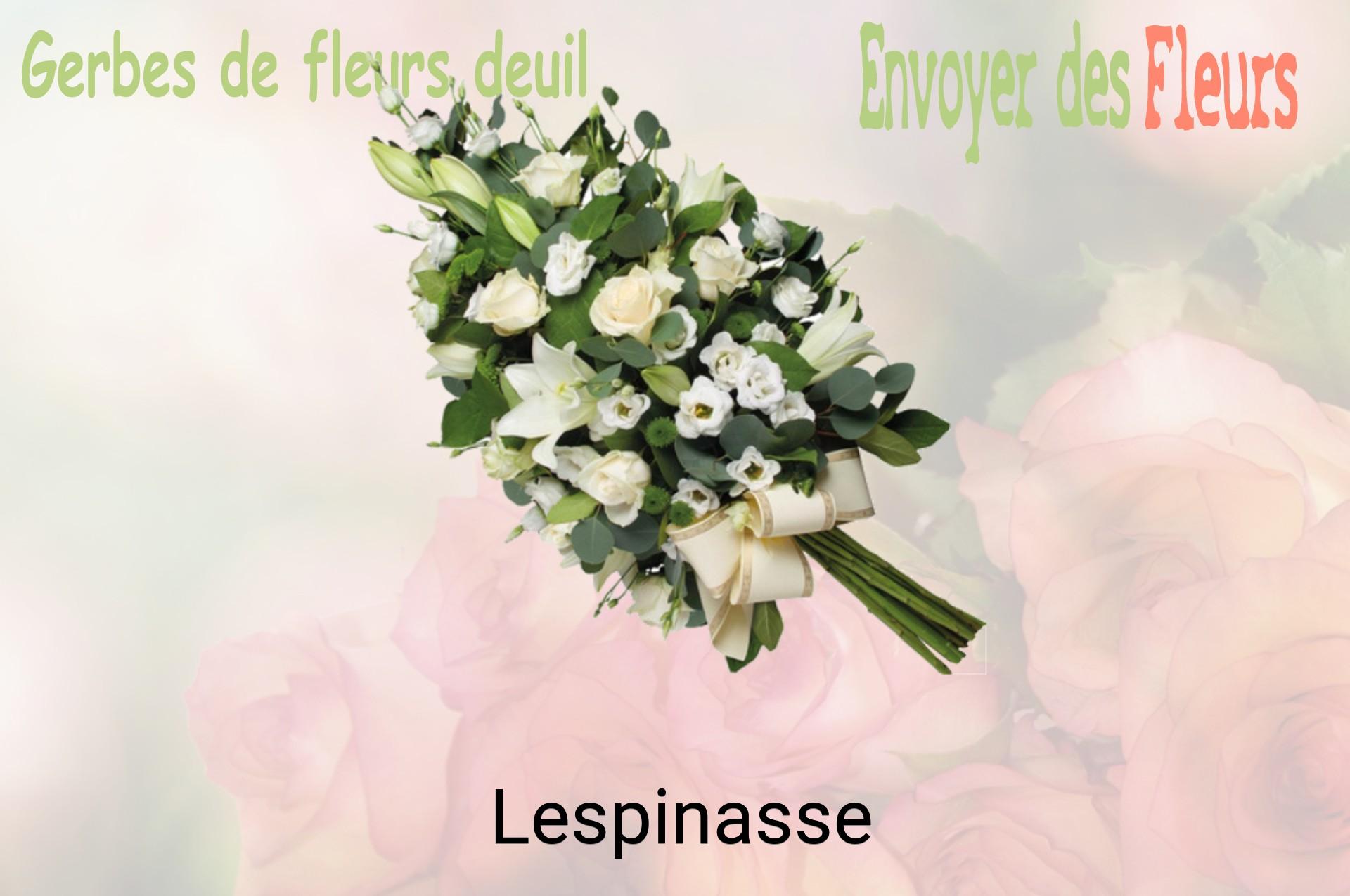 Gerbe de fleurs de deuil livrée à Lespinasse